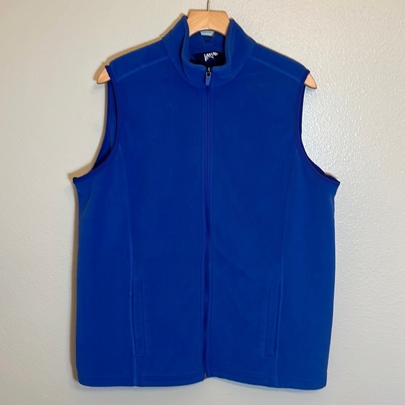 Lands' End Jackets & Blazers - Lands’ End Blue Fleece Vest